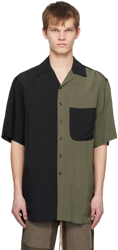 Photo: Song for the Mute Green & Black Oversized Shirt