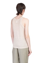 120% Lino Tank Top In Beige Linen