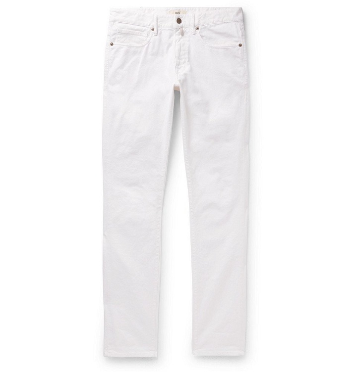 Photo: Incotex - Textured Stretch-Cotton Jeans - Men - White
