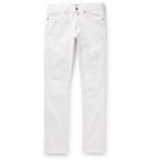 Incotex - Textured Stretch-Cotton Jeans - Men - White