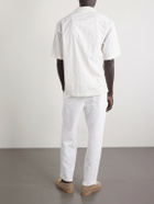 Barena - Cropped Tapered Cotton And Linen-Blend Corduroy Trousers - White