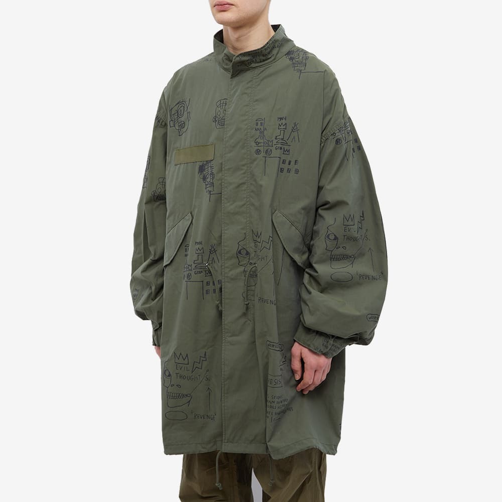 Junya Watanabe MAN X Jean-Michel Basquiat Canvas Jacket in Khaki