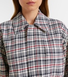 Victoria Beckham Checked oversized cotton and wool jacket