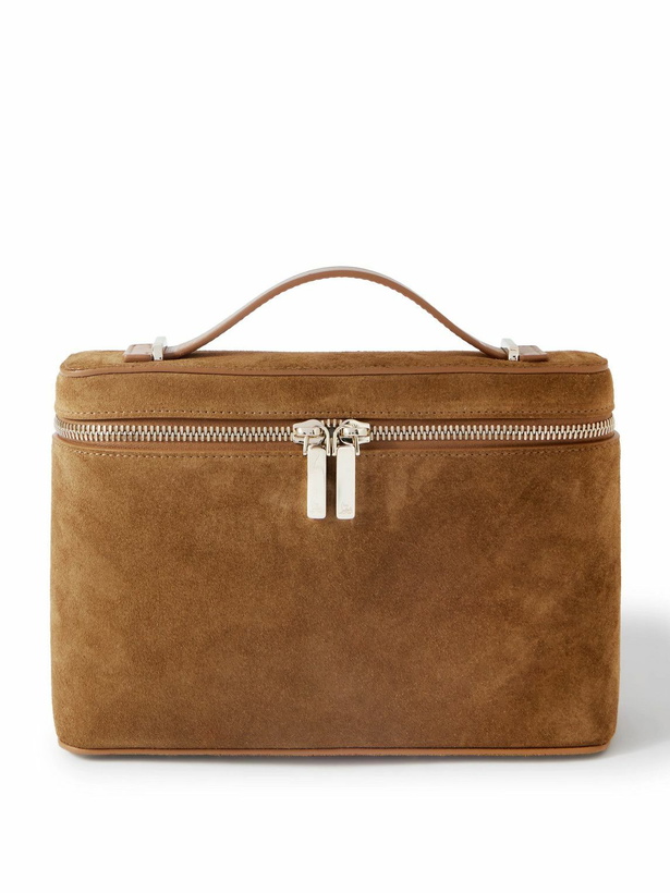 Photo: Christian Louboutin - Djanis Leather and Rubber-Trimmed Suede Messenger Bag