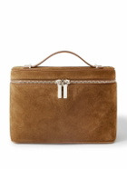 Christian Louboutin - Djanis Leather and Rubber-Trimmed Suede Messenger Bag