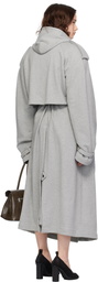 MARIE ADAM-LEENAERDT Gray Hooded Trench Coat