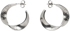 MM6 Maison Margiela Silver Twisted Hoop Earrings