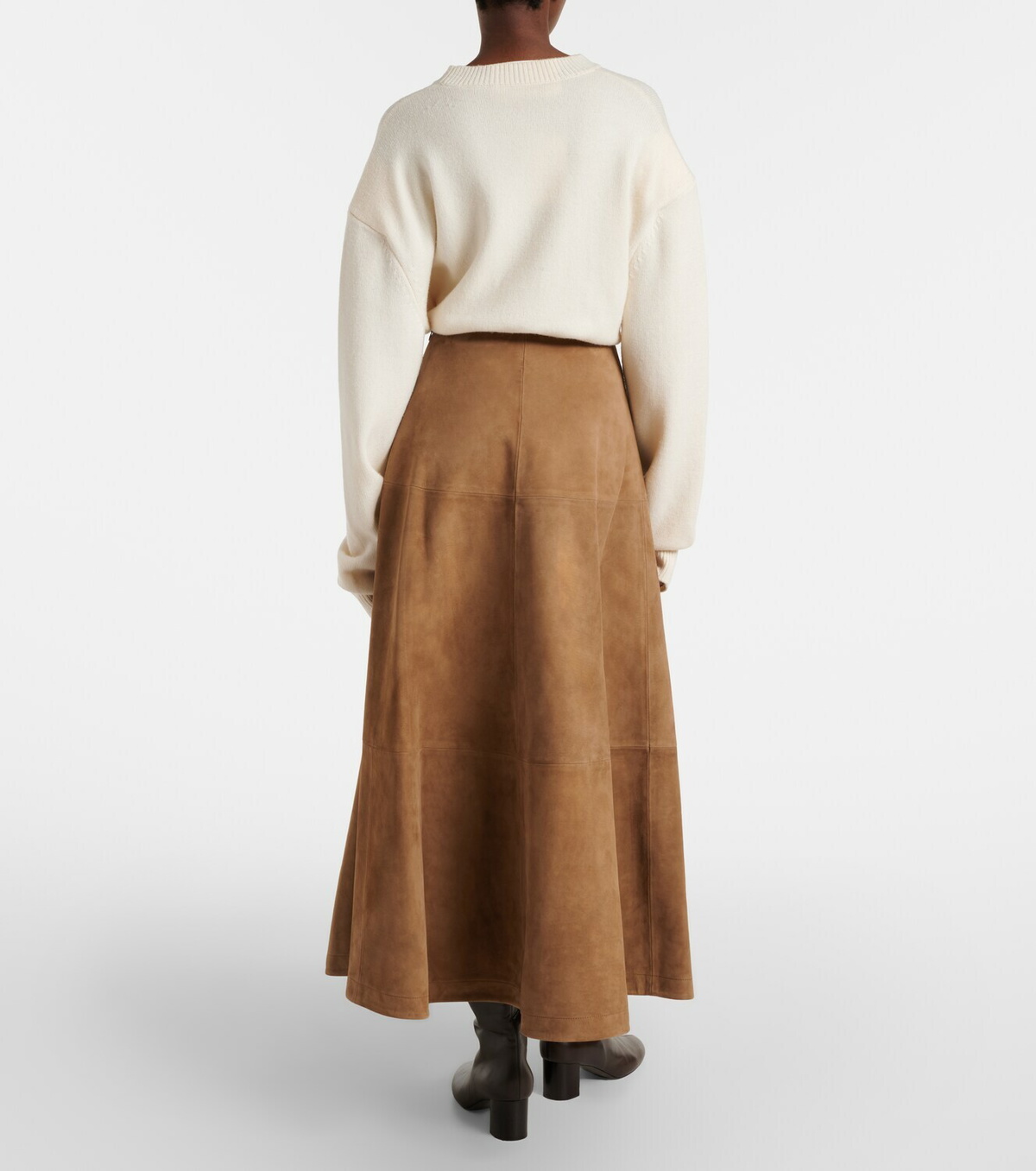 Altuzarra Varda suede midi skirt