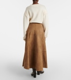 Altuzarra Varda suede midi skirt