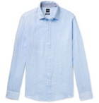 Hugo Boss - Lukas Linen-Chambray Shirt - Light blue