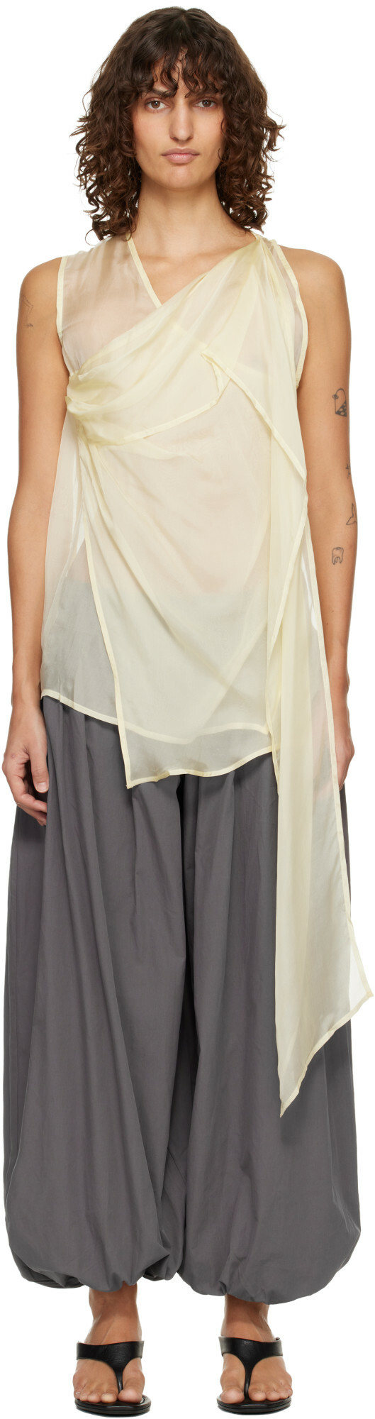 Belle Anna Yellow Vale Top