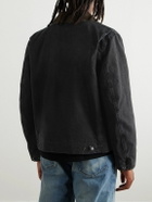 SAINT LAURENT - Corduroy-Trimmed Cotton-Canvas Jacket - Black