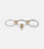 Spinelli Kilcollin Piera 925 sterling silver and 18kt gold ring with diamond