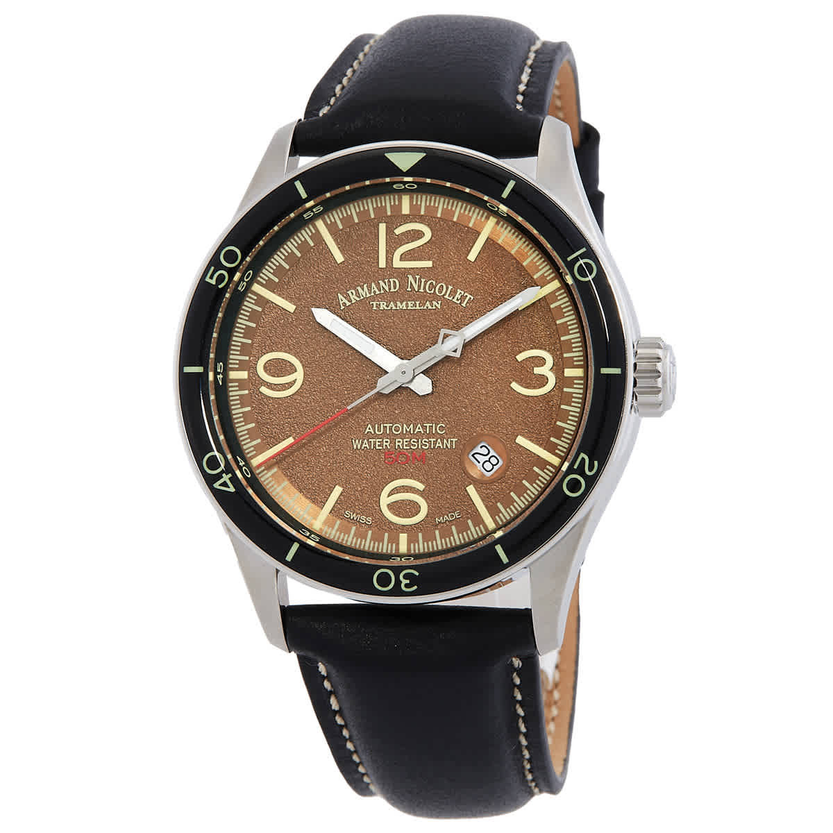 Armand Nicolet M2H Automatic Brown Dial Mens Watch A740HNA-MR-BN22481AANN