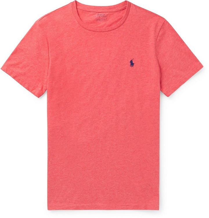 Photo: Polo Ralph Lauren - Slim-Fit Cotton-Jersey T-Shirt - Men - Coral