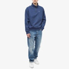 Nike Men's Solo Swoosh Quarter-Zip in Midnight Navy/White