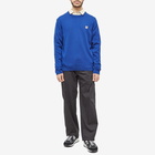 Maison Kitsuné Men's Fox Head Patch Regular Crew Neck Knit in Deep Blue