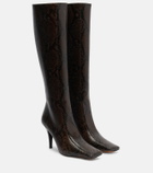 Stella McCartney Eve snake-effect knee-high boots