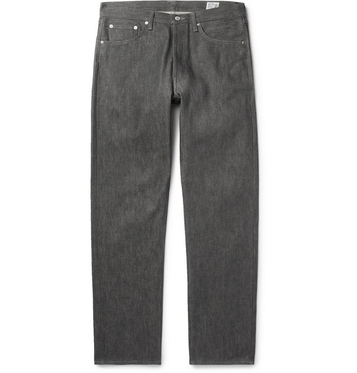 Photo: OrSlow - 105 Raw Denim Jeans - Gray