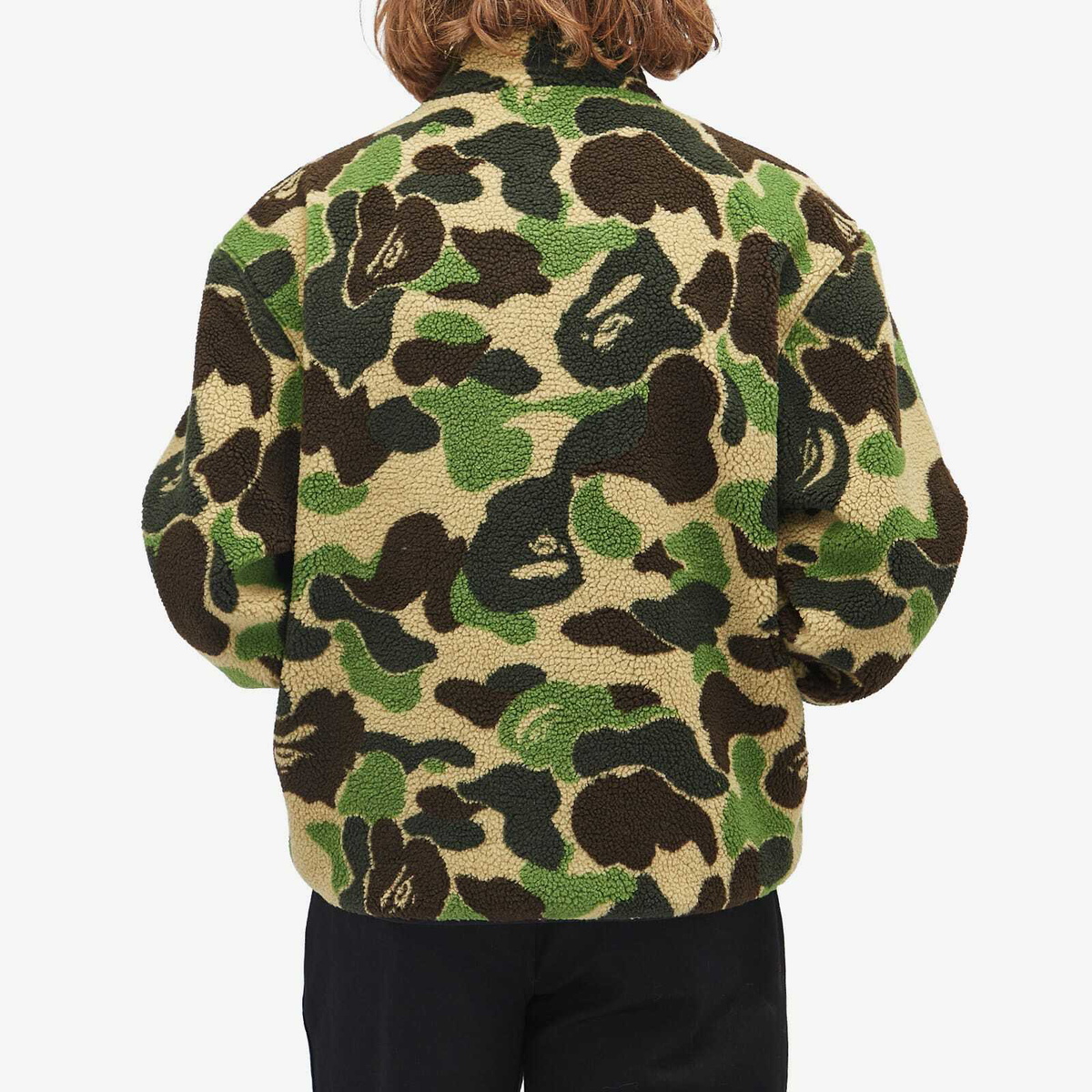 A Bathing Ape Men's ABC Camo Boa Reversible Jacket in Green A
