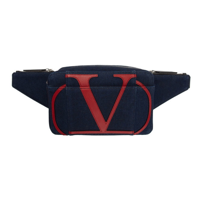 Photo: Valentino Blue Valentino Garavani Denim VLogo Belt Bag