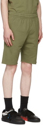 Off-White Khaki Logo Shorts