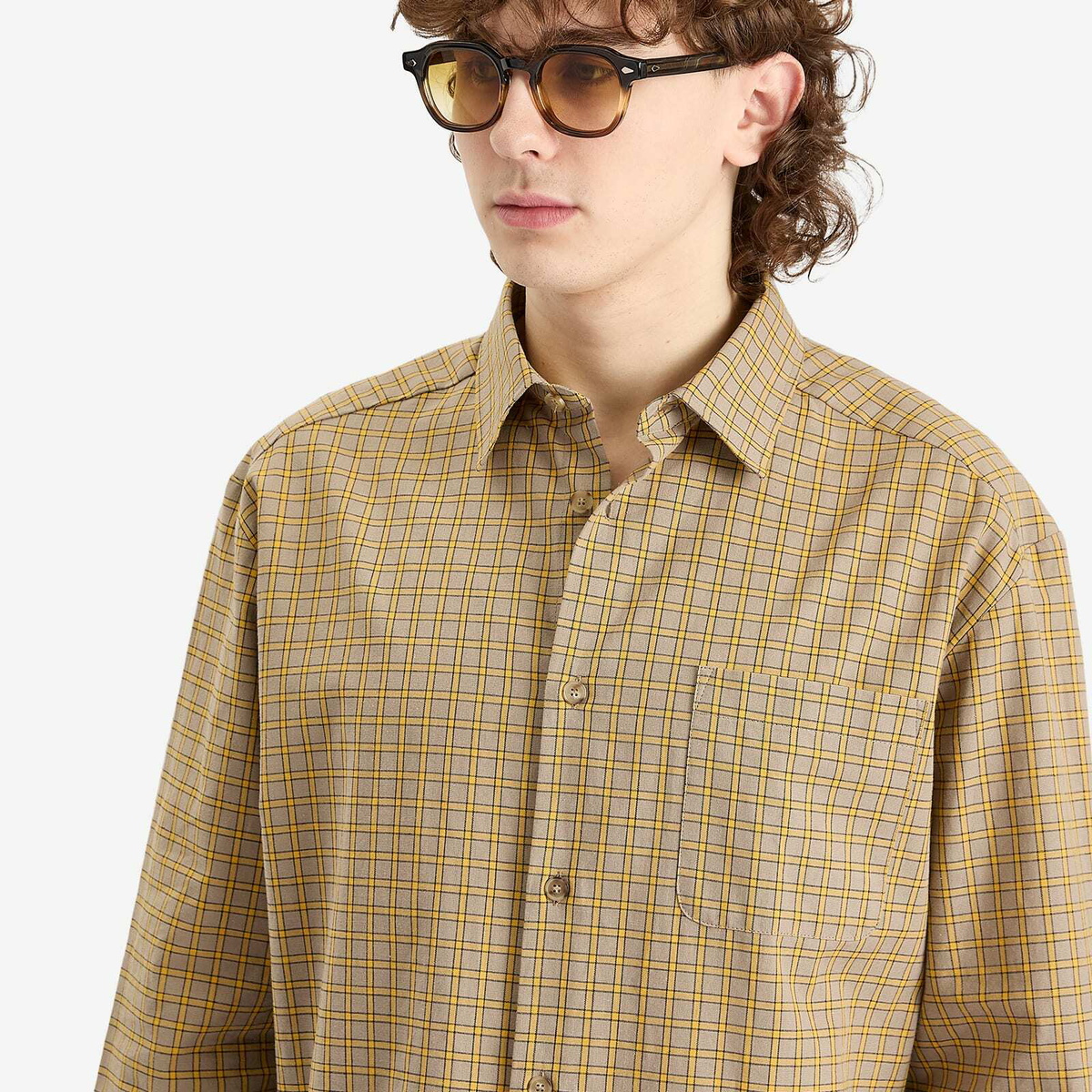 Moscot Mekler Sunglasses in Tobacco/Forest Wood Moscot