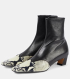 Khaite Dallas leather ankle boots