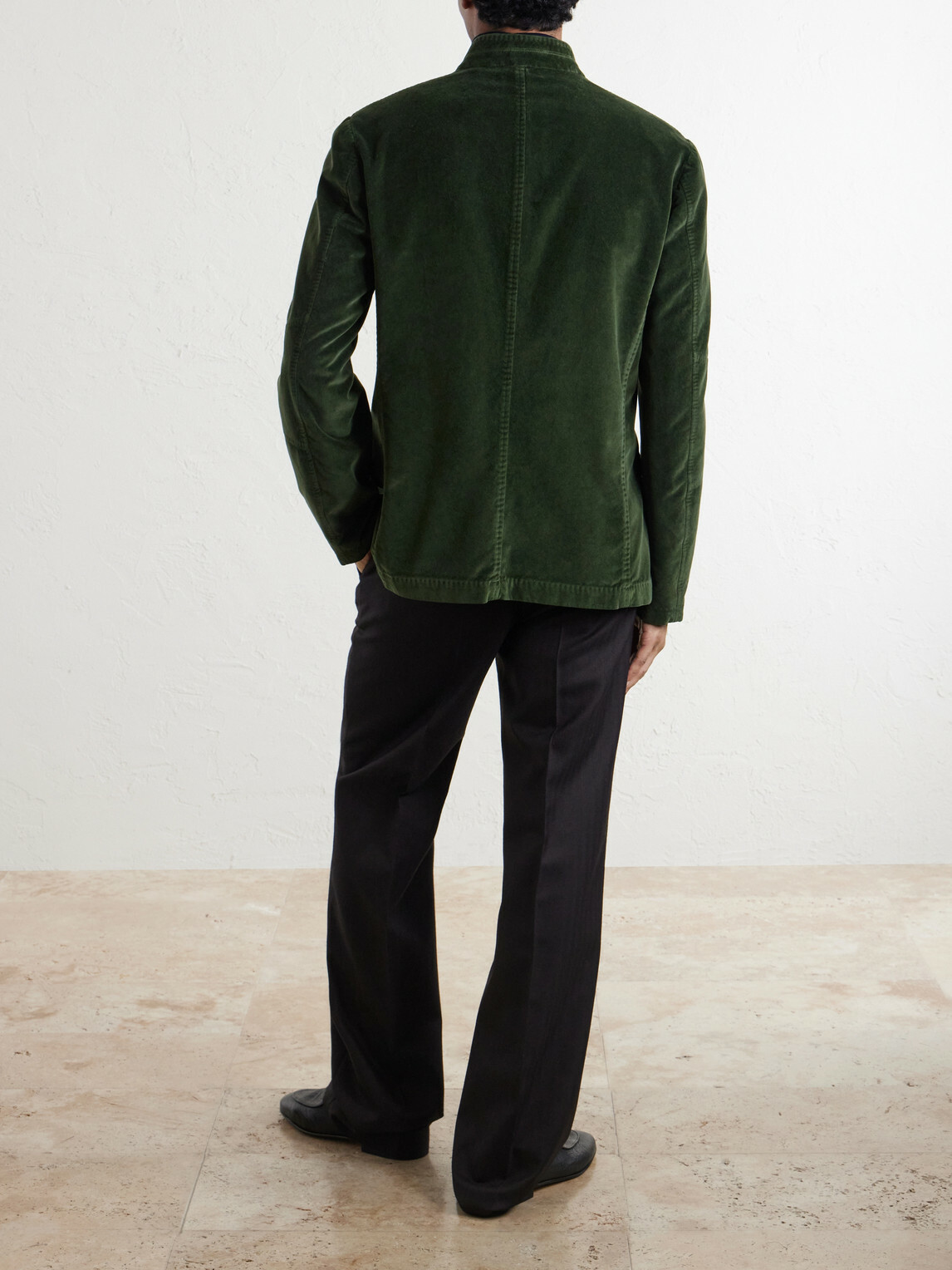 Massimo Alba - Gstaad Panelled Cotton-Velvet Jacket - Green