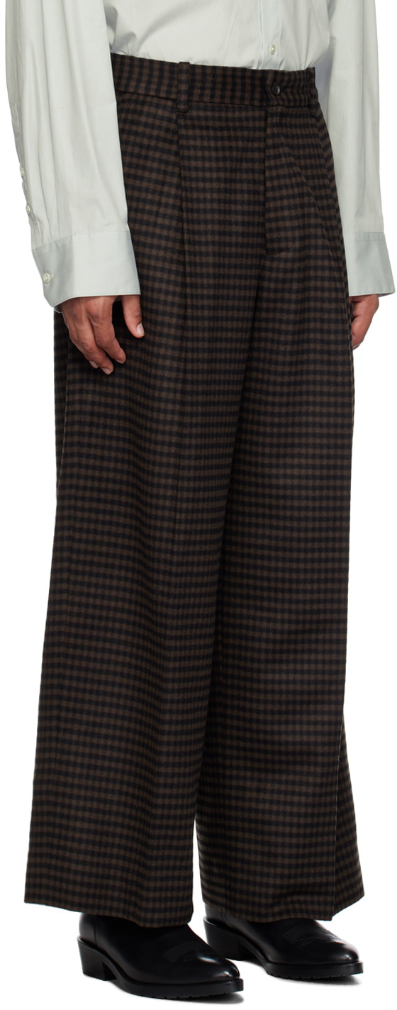 stein Brown & Black Check Trousers