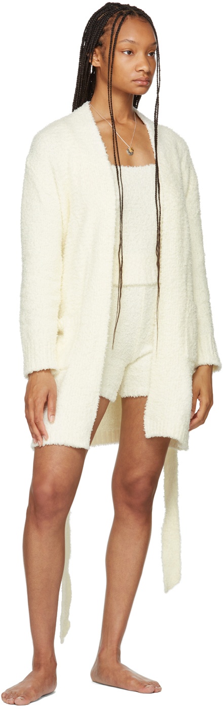 SKIMS Off-White Cozy Knit Short Robe