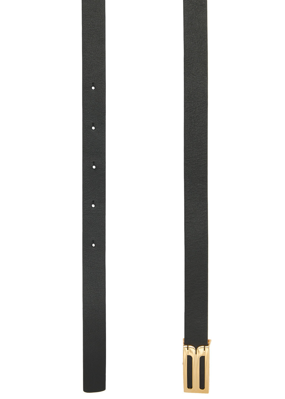 Victoria Beckham Logo Leather Belt Black Victoria Beckham