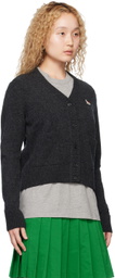 Maison Kitsuné Gray Baby Fox Cardigan