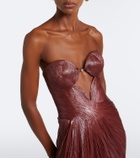 Maria Lucia Hohan Huda metallic corset gown