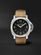 Panerai - Luminor Base Logo Hand-Wound 44mm Stainless Steel and Suede Watch, Ref. No. PAM01086