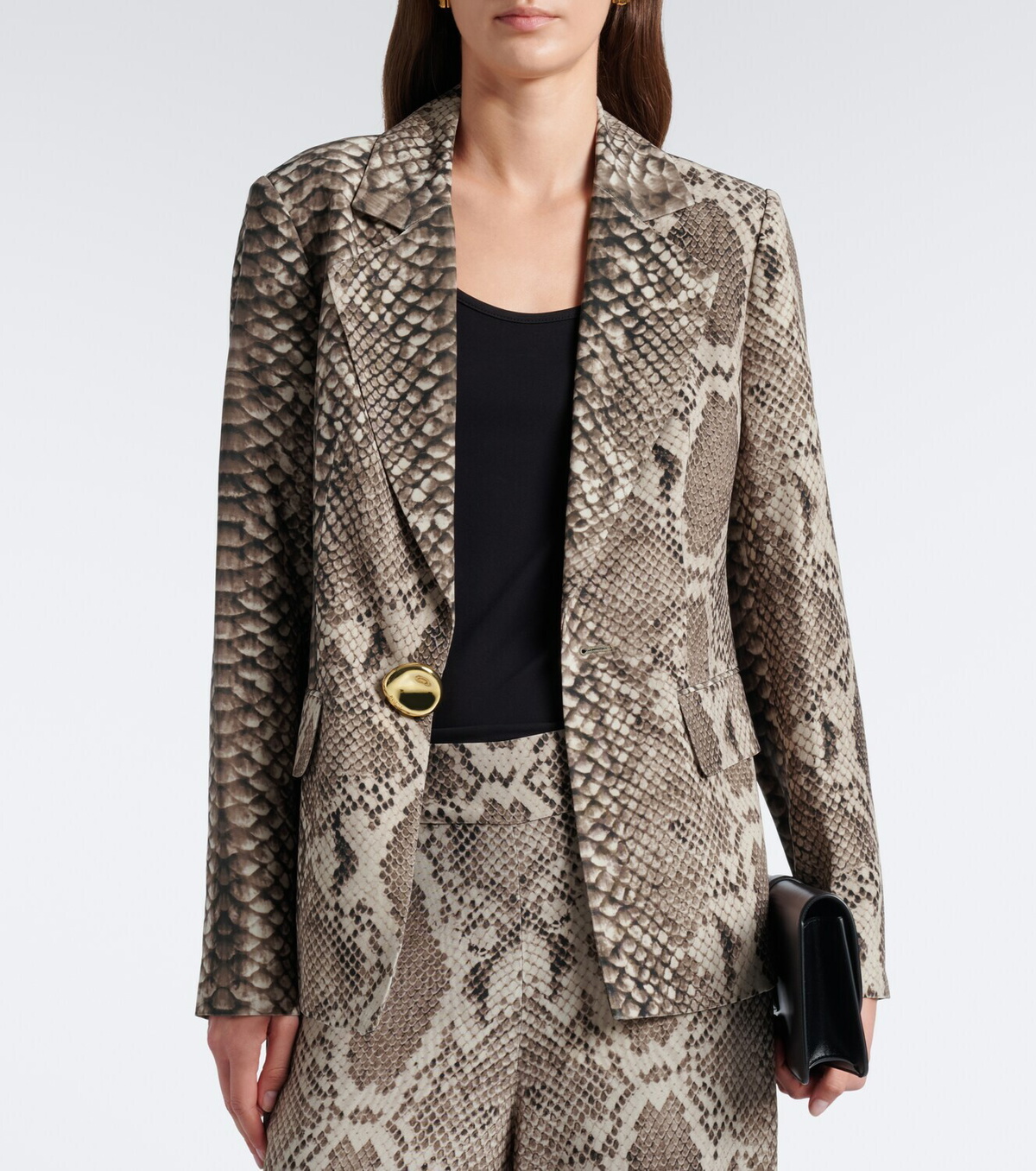 Joseph Birch snake-print satin twill blazer