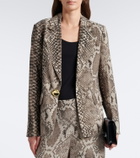 Joseph Birch snake-print satin twill blazer