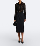 Veronica Beard Wittaker sheer lace blouse