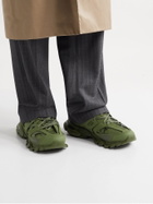 BALENCIAGA - Track Nylon, Mesh and Rubber Sneakers - Green