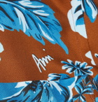 AMI - Floral-Print Twill Shirt - Brown