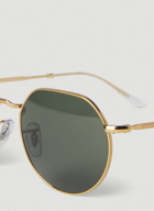 Ray-Ban - RB3565 Jack Circle Sunglasses in Gold