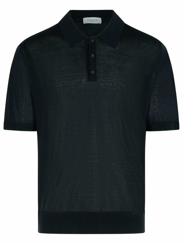 Photo: Laneus Black Lyocell Polo Shirt
