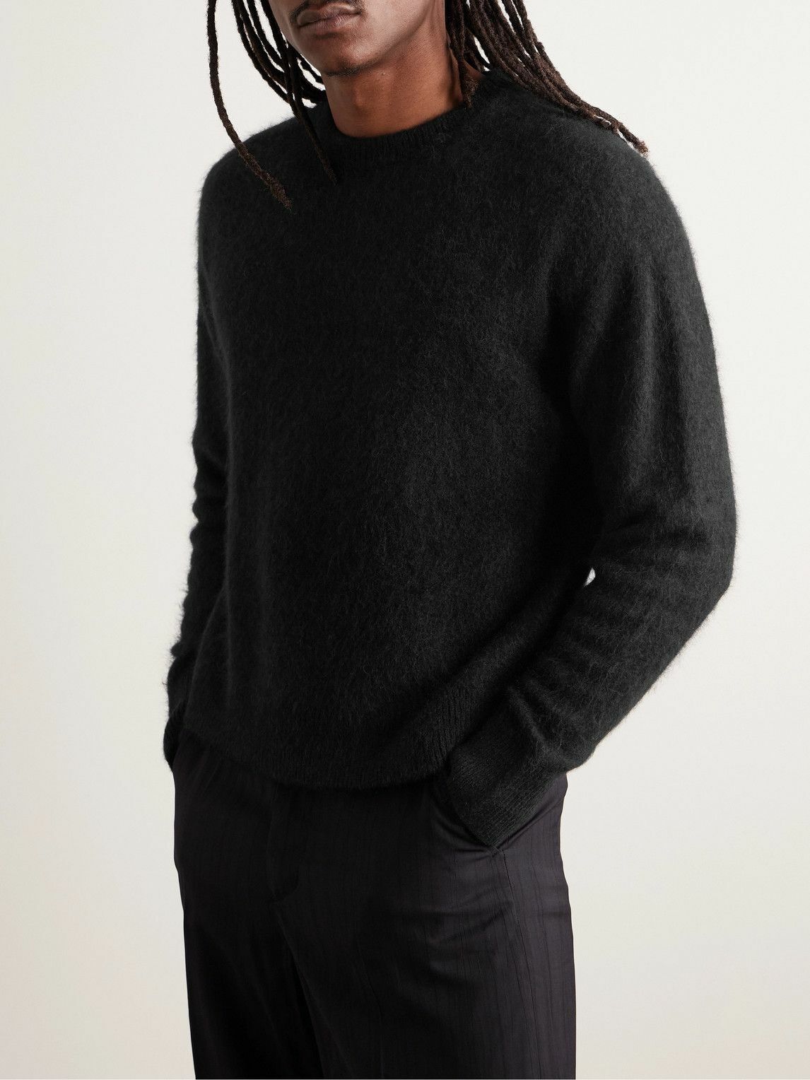 Kaptain Sunshine - Brushed Royal Alpaca Sweater - Black Kaptain