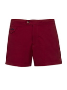 MC2 Saint Barth Man Burgundy Fitted Cut Swim Shorts Harrys