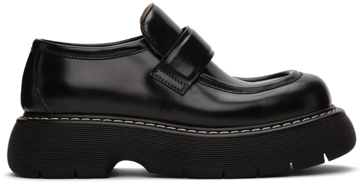 Photo: Bottega Veneta Black Swell Loafers