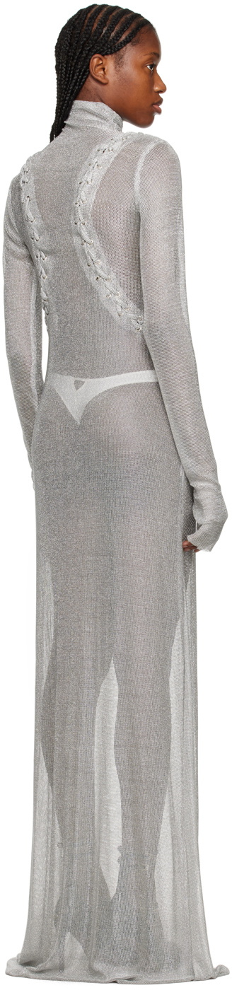 Feben Silver Armour Maxi Dress