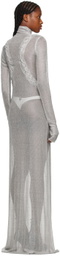 Feben Silver Armour Maxi Dress