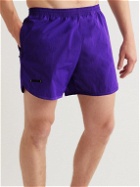True Tribe - Wild Steve Straight-Leg Mid-Length Iridescent ECONYL Swim Shorts - Purple