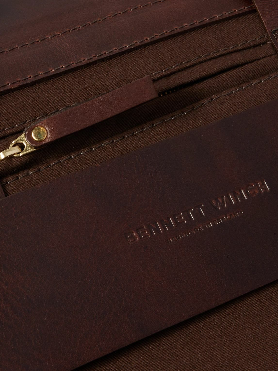 Bennett Winch - Cotton-Canvas and Full-Grain Leather Briefcase
