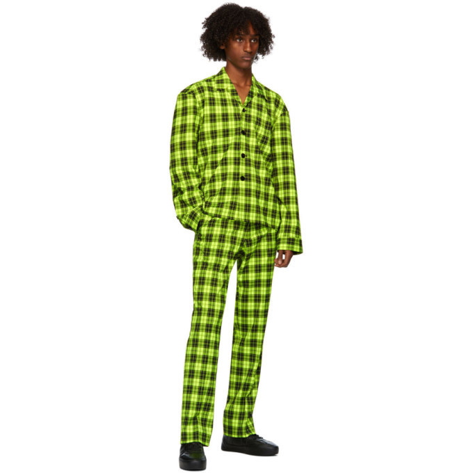 Curves Green Check Pull On Trousers | New Look